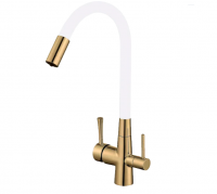 Смеситель кухни с фильтром белый Savol  SL1806C- 02 