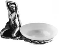 Мыльница стеклянная Juno серебро АМ-В-0715-Т