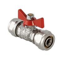 Кран шаровый Valtec обжим D16-D16 бабочка
