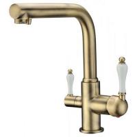 Смеситель кухни с фильтром  бронза Kaiser 31144 -3