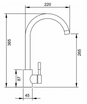 Смеситель кухни белый Osgard  84373 