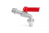 Кран водоразборный Valtec 1/2 нар ручка со штуцером