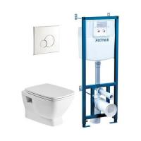 Комплект Инсталляция + Heo унитаз + кнопка хром Россия 