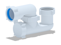 Колено для ванны  1 1/2 * 40 без выпуска, без гофры Е200