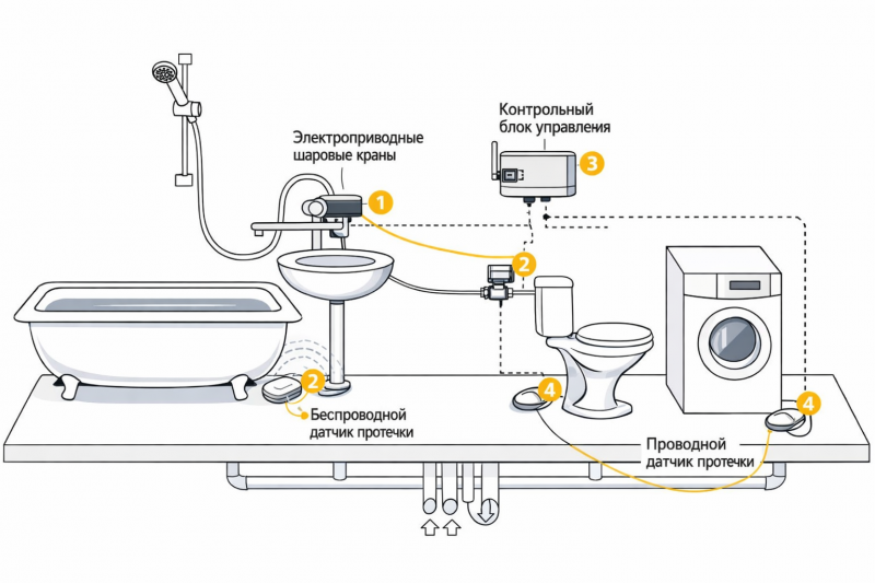 Автономное водоснабжение и защита от протечек: насосы, автоматика, гидроаккумуляторы и системы контроля воды