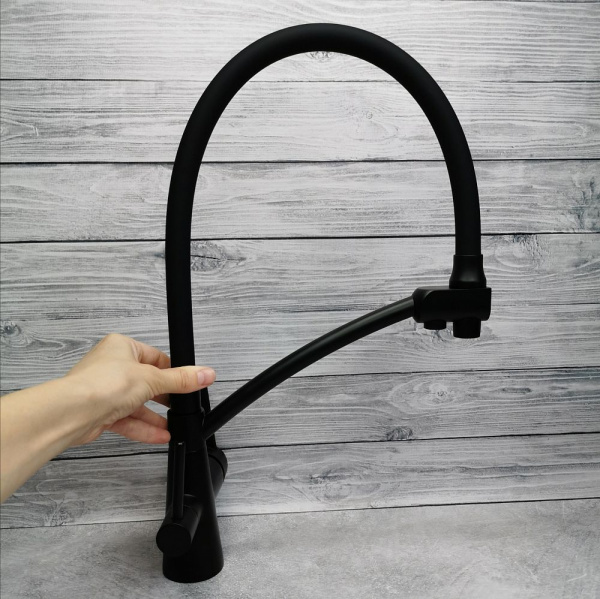 Смеситель кухни с фильтром черный Gappo G4398-16