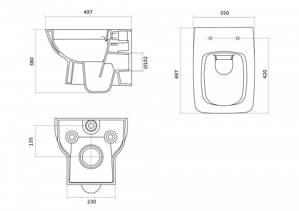 Комплект Инсталляция + Heo унитаз + кнопка черная Россия 