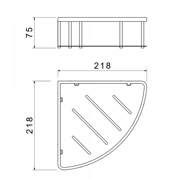 Полка угловая матовое золото Aquatek AQ4926BG