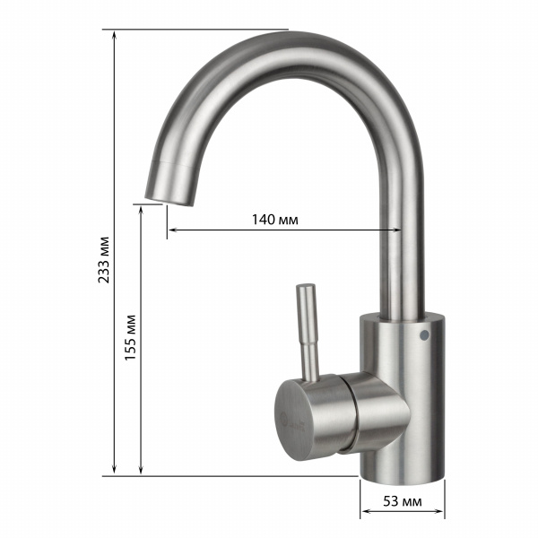 Смеситель раковины сатин Latora Lux  1482LL