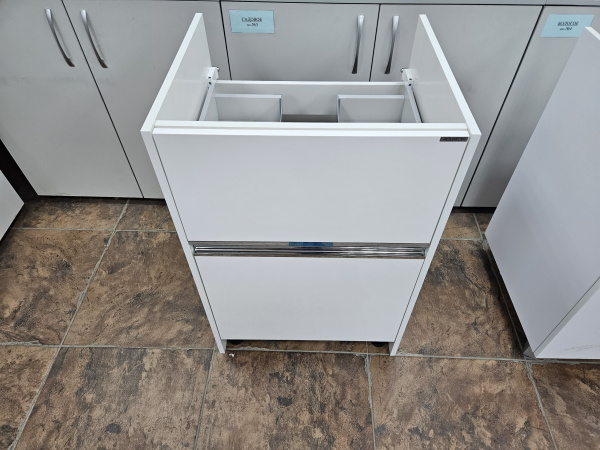 Тумба 40 см по столешницу Лондри белая с ящиками 