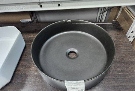 Раковина 394 накладная Comforty матовая черная