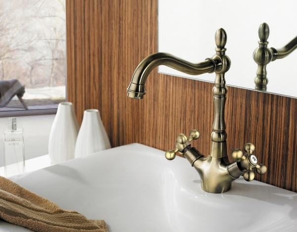 Смеситель кухни бронза Frap F4019-4