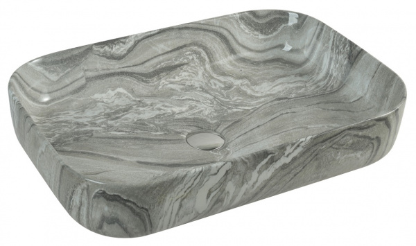 Раковина 500 мраморная матовая накладная 