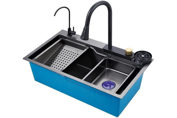 Мойка 680 профессиональная графит 3 мм смеситель в подарок