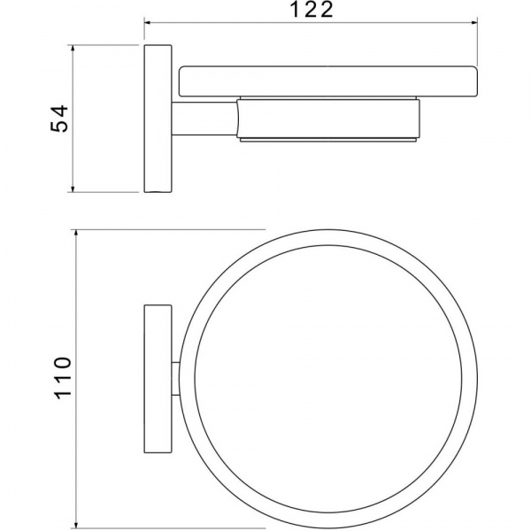 Мыльница стеклянная матовое золото Aquatek AQ4103BG
