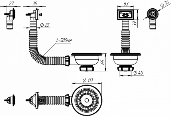 Выпуск 3,5 черный с универсальным переливом NV385-40-MR