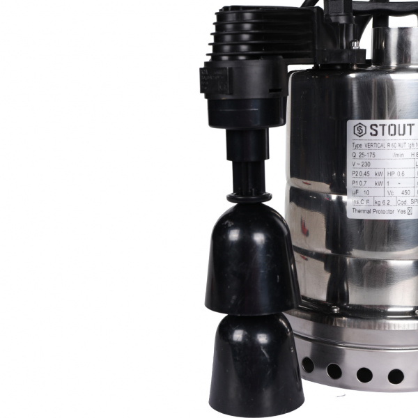 Насос дренажный Stout 700 Вт с вертикальным поплавком