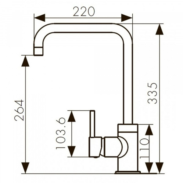 Смеситель кухни черный Kaiser 26844-9