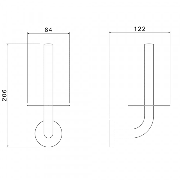 Бумагодержатель для запасного рулона матовое золото Aquatek AQ4207BG
