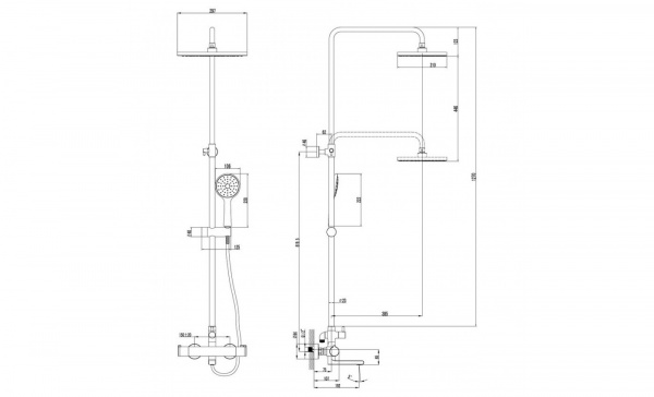 Душевой гарнитур хром Lemark Lm7862с