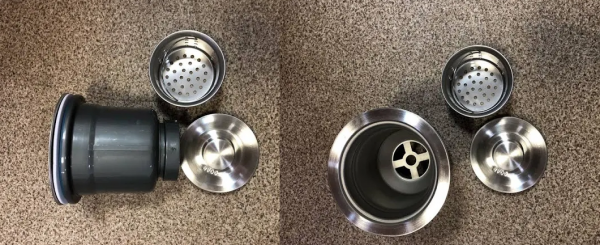 Сифон с мусоросборником с переливом 8733 сатин