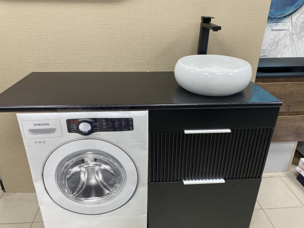 Столешница 120*50(55) отверстие справа черный 