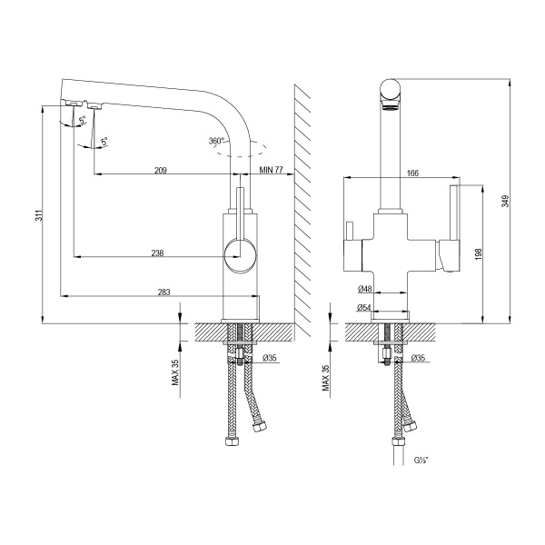 Смеситель кухни с фильтром хром Lemark LM3060C