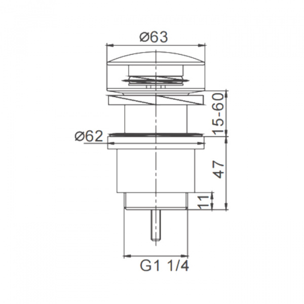Выпуск для раковины оружейная сталь 1 1/4 универсальный F62-9