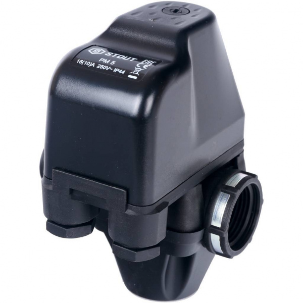 Реле давления 1 - 5 бар Stout с встроенным манометром SCS-0001-000053