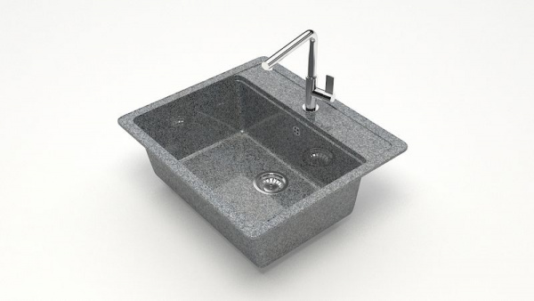 Мойка 570 кварц темно серая