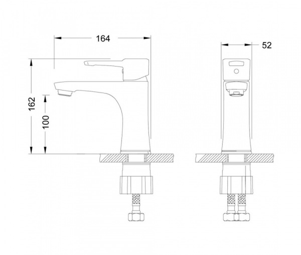 Смеситель раковины хром Latora Lux  1447LL