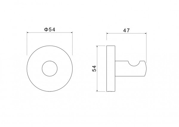 Крючок одинарный матовое золото Aquatek AQ4201BG