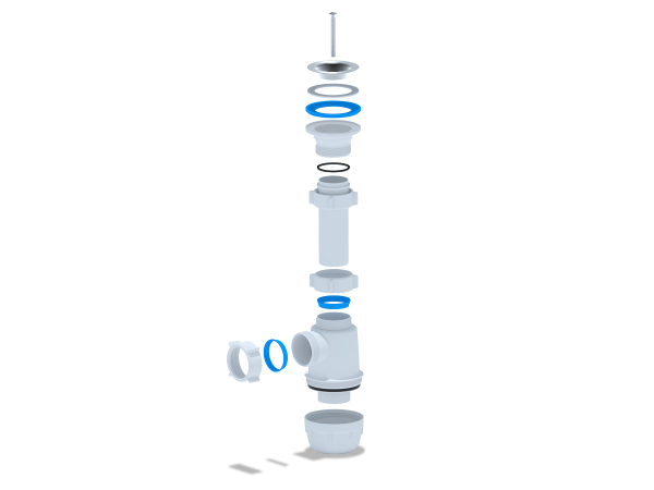 Сифон для кухни 1 1/2 * 40 без гофры А4003/А0100