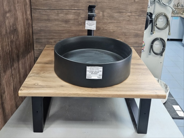 Раковина 394 накладная Comforty матовая черная