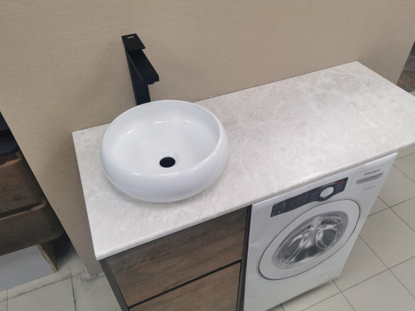 Столешница 120*50(55) бежевая отверстие слева