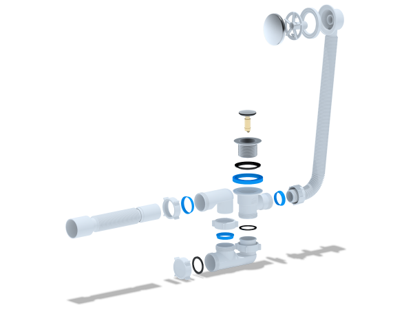 Обвязка для ванны1 1/2 полуавтомат ЕС255