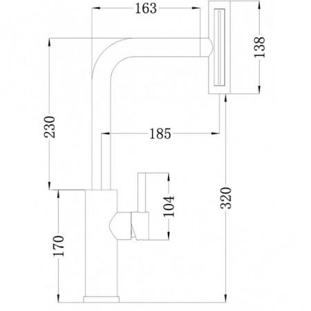 Смеситель кухни  бронза Hammer SH092PVD