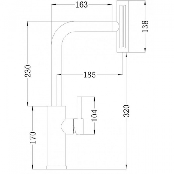 Смеситель кухни  бронза Hammer SH092PVD