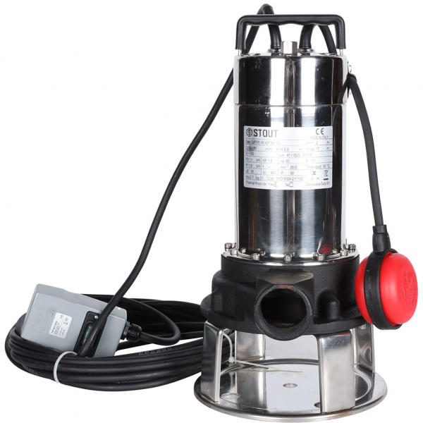 Насос дренажный Stout 600 Вт с режущим механизмом