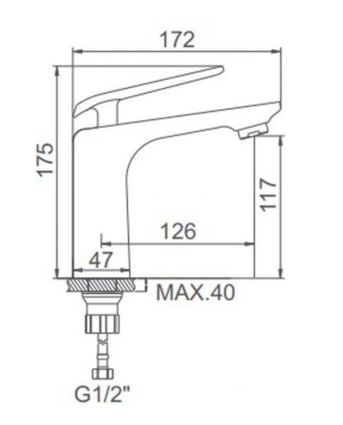 Смеситель раковины белый  золото Accoоna  A90123GR