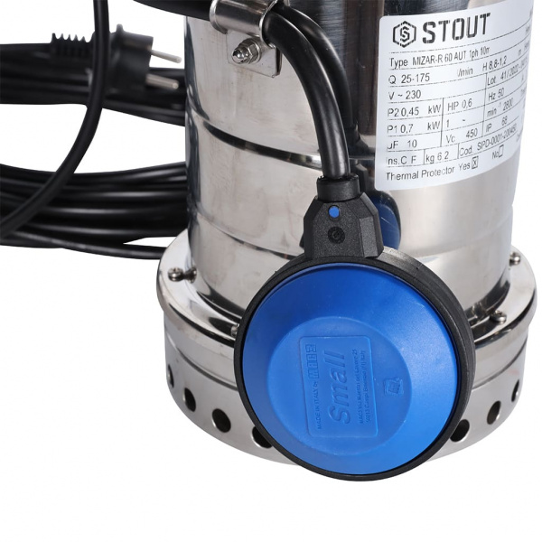 Насос дренажный Stout 700 Вт с поплавком