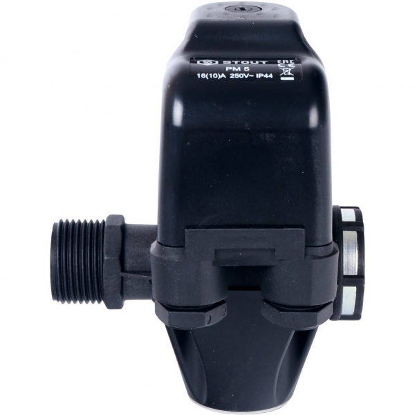 Реле давления 1 - 5 бар Stout с встроенным манометром SCS-0001-000053