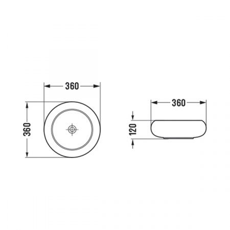 Раковина 360 накладная Comforty круглая серая