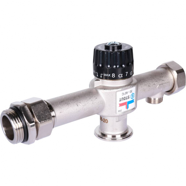 Насосно-смесительный узел Stout c термоклапаном 30-60 °C