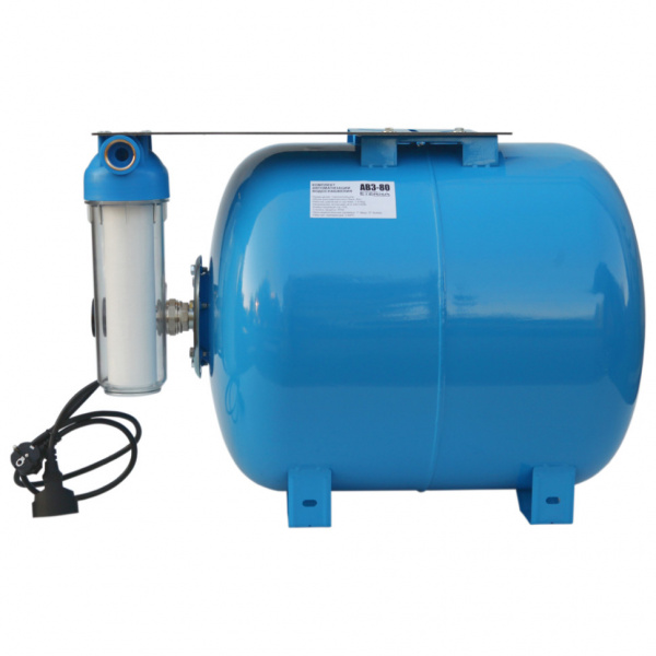 Система АвтоБак 24 литра горизонтальный с реле давления