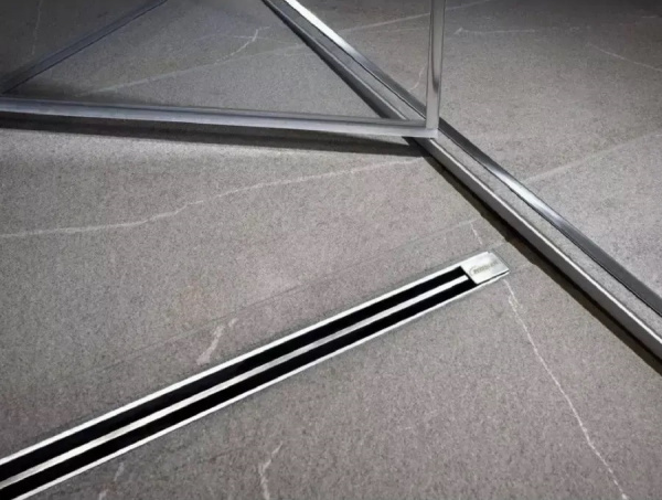 Трап-лоток 20*400 D50 щелевой нержавеющая сталь