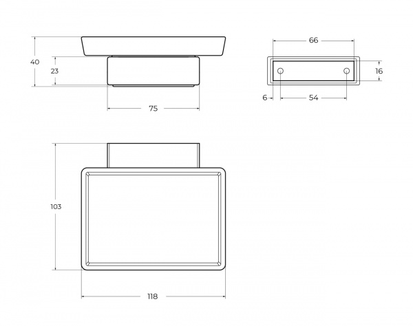 Мыльница стеклянная Cezares сатин SLIDER-SODS-IN 