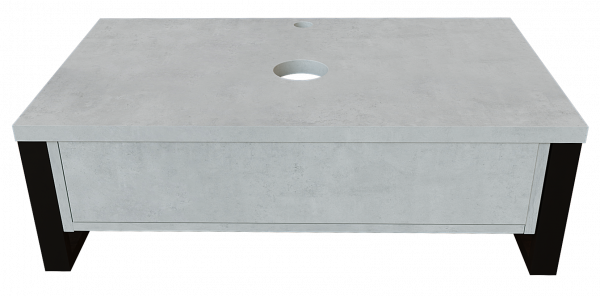 Тумба 70 см без раковины grunge светлый бетон подвесная