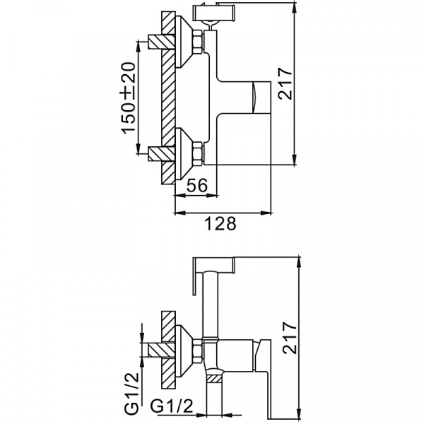 Смеситель биде бронза Frap F2041-4