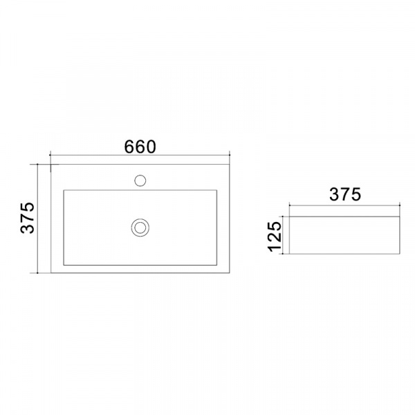 Раковина 660 накладная со смещением az-4310
